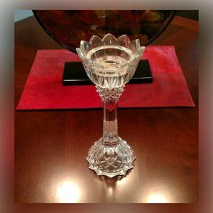 Crystal Clear-Slovakian Single Crystal Candlestick